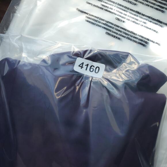 Eileen Fisher Shirt Womens Medium Purple Turtleneck Tunic Long Sleeve Made USA - Picture 7 of 7